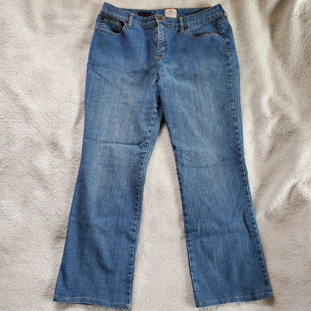 St John's Bay Straight Leg Jeans, Sz 14P